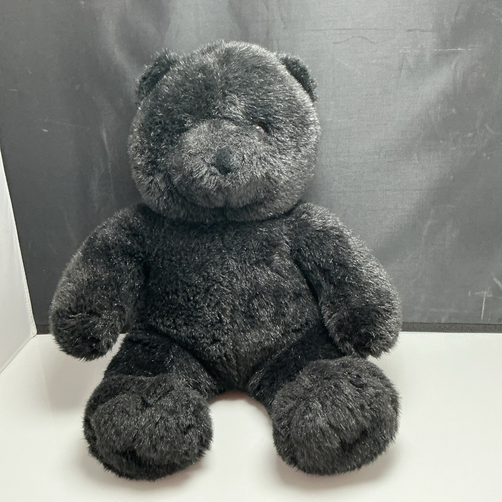 VTG Build A Bear Black Teddy Bear Plush 1997 Retro Collectible Stuffed Animal